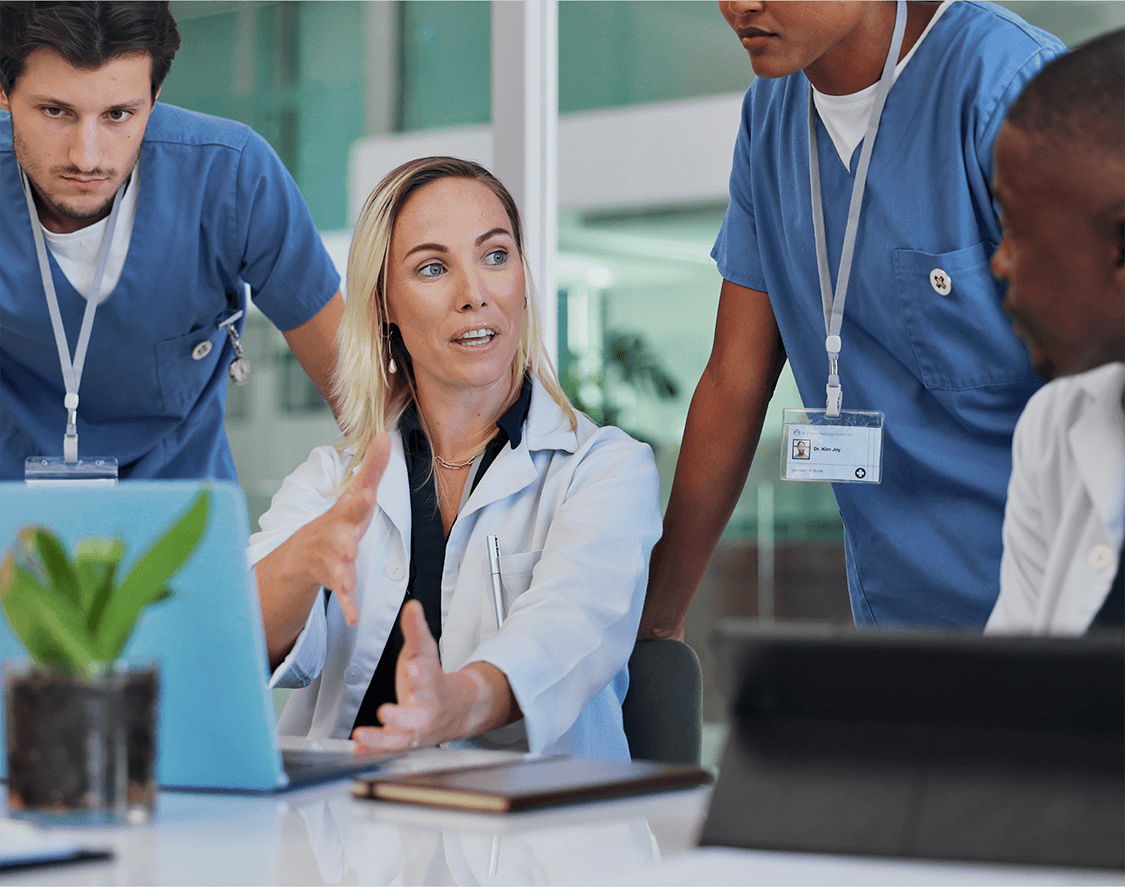 Doctors having a discussion