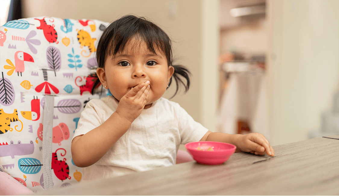 Child eating meal